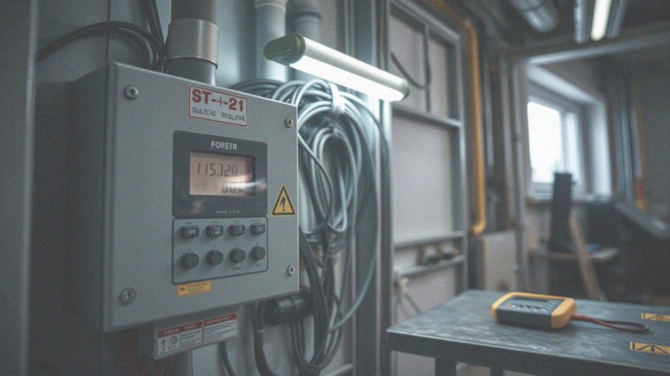 Jakie są zasady bezpieczeństwa przy konfiguracji regulatora ST-21?